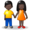 Man and Woman Holding Hands - Black emoji on Samsung